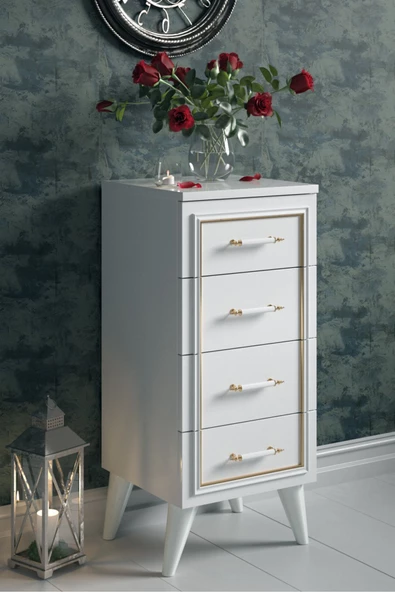 Boyut Mobilya 4 Çekmeceli, Ayaklı Dekoratif Şifonyer - 2