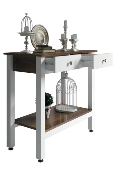 Boyut Mobilya 2 Çekmeceli, Sabit Ayaklı, Dekoratif Dresuar, Konsol - 3