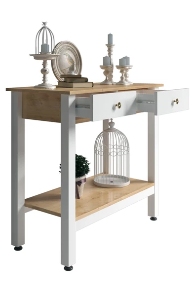 Boyut Mobilya 2 Çekmeceli, Sabit Ayaklı, Dekoratif Dresuar - 3