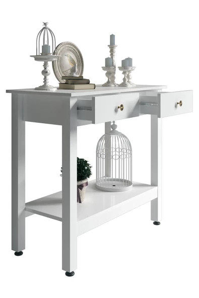 Boyut Mobilya 2 Çekmeceli, Sabit Ayaklı, Dekoratif Dresuar, Konsol - 3