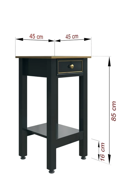 Boyut Mobilya Tek Çekmeceli, Sabit Ayaklı Dekoratif Dresuar - 4