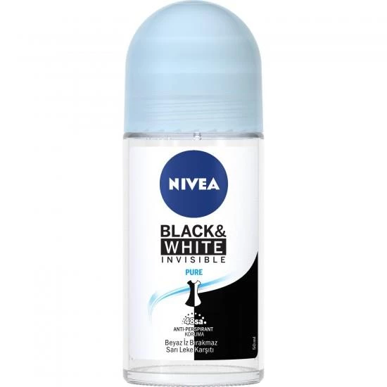 Nivea Women Invisible Black & White Pure Kadın Deodorant Roll-on 50 ml - 1