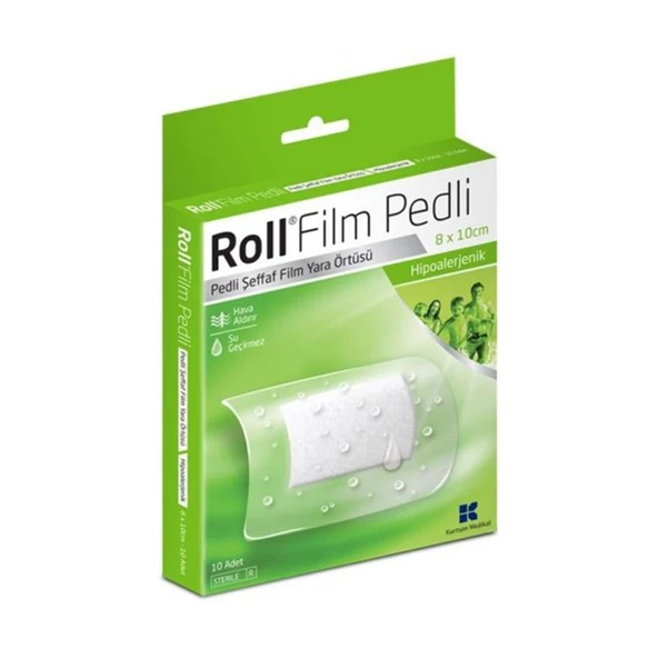 Roll Film Pedli 8 x 10 cm Steril Yara Örtüsü Su Geçirmez 10'lu - 1