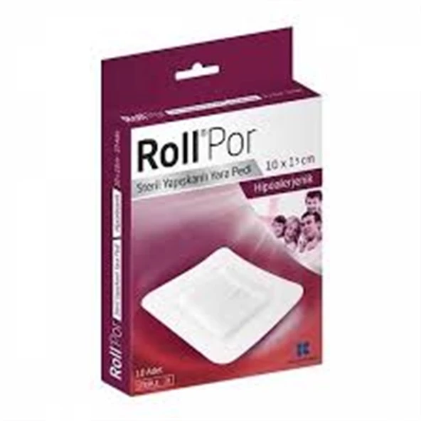 Roll Por 10x15  Steril  Yapışkanlı Yara Pedi  10 Adet