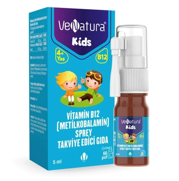 VeNatura Kids Metilkobalamin Sprey Takviye Edici Gıda 5 ml