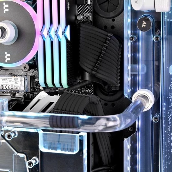 Thermaltake AC-052-CN1NAN-A3 TtMod Black Power Supply Sleeved Kablo Seti (16 AWG) - Resim 4