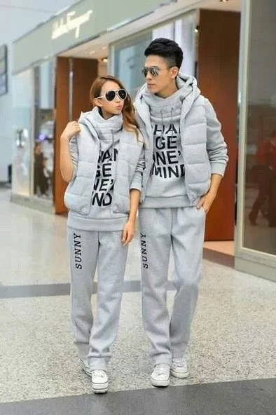 Kışlık Sevgili Kombini Üçlü Erkek Takım - 2