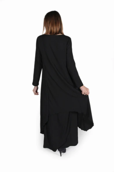 Günlük Yazlık Salaş Kadın İki Katlı  Elbise - 3