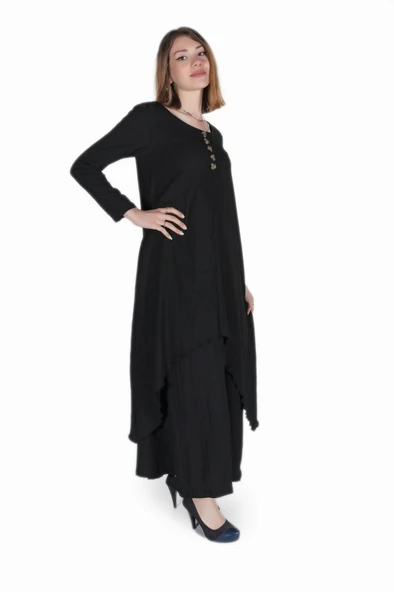 Günlük Yazlık Salaş Kadın İki Katlı Elbise