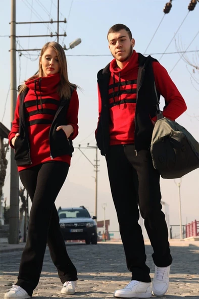 Günlük Kışlık Sevgili Eşofman Tekli Kadın Takım