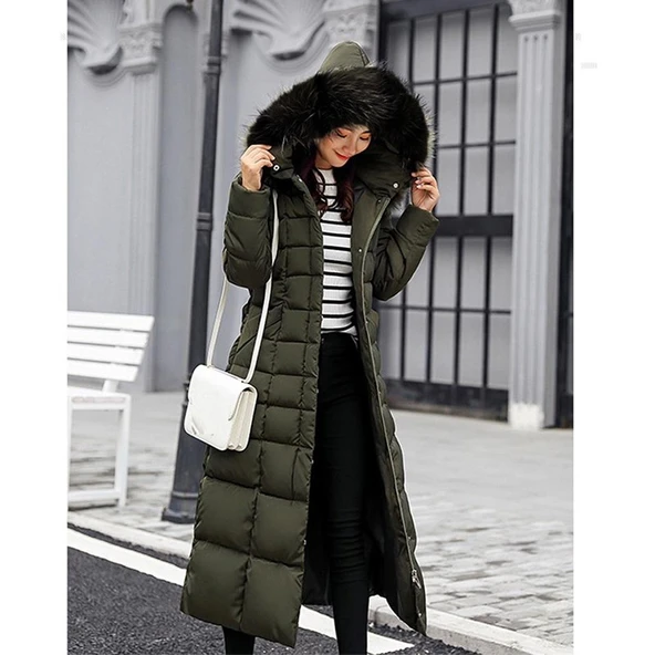 Günlük Kışlık Tam Boy Şişme Kadın Mont ürün görseli