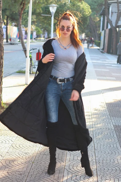 Kışlık Kürk Kadın Ceket Tam Boy - Resim 2