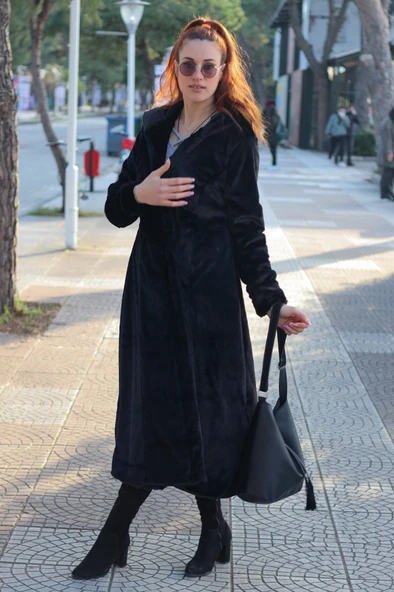 Kışlık Kürk Kadın Ceket Tam Boy - Resim 7