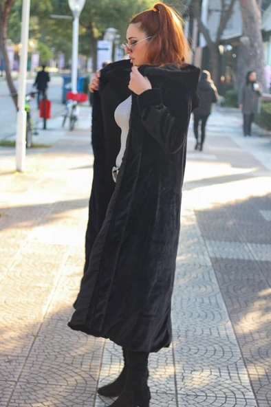 Kışlık Kürk Kadın Ceket Tam Boy - Resim 4