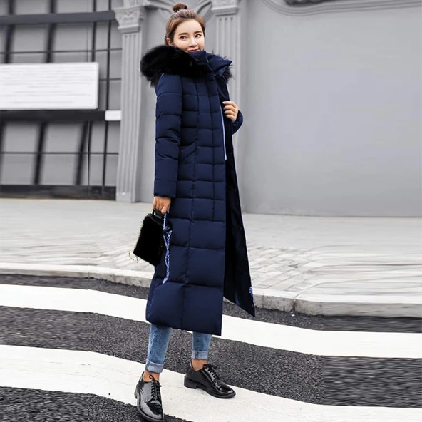 Günlük Kışlık Tam Boy Şişme Kadın Mont ürün görseli