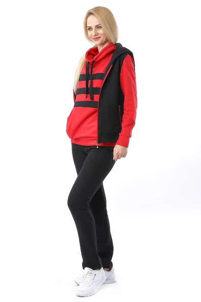 Günlük Kışlık Sevgili Eşofman Tekli Kadın Takım - Resim 7