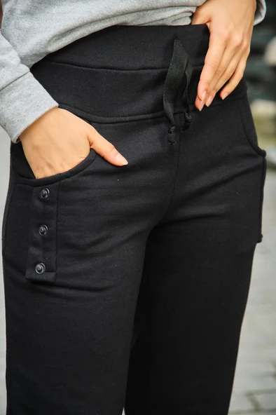 Günlük Rahat Kesim Esofman Kadın Pantolon - Resim 7