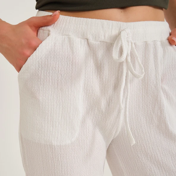 Günlük Yazlık Rahat Kesim Kadın Pantolon - Resim 6