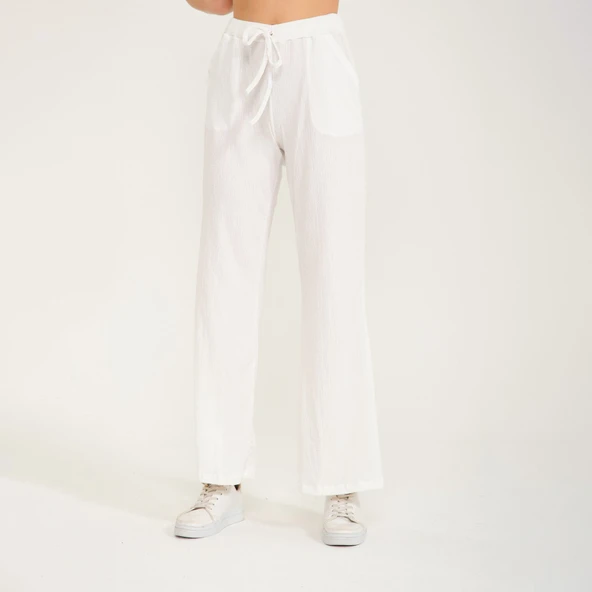 Günlük Yazlık Rahat Kesim Kadın Pantolon - 7