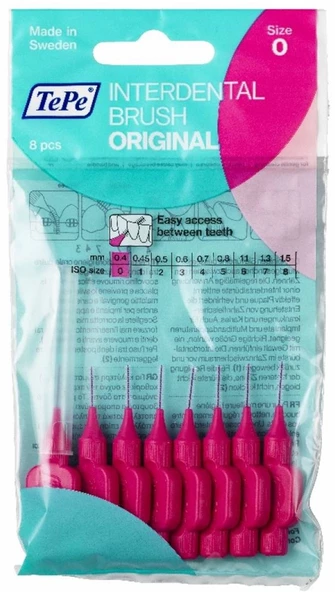 Tepe Arayüz Fırçası Pembe 0,4 Mm