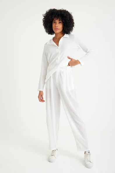 Yazlık Günlük Şalvar Kadın Pantolon - Resim 3