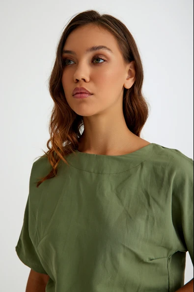 Keten Günlük Rahat Beli Lastikli Kadın İkili Takım Alt Üst - Resim 6