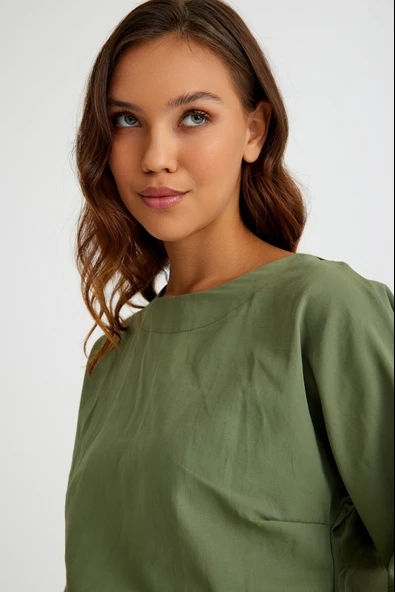 Keten Günlük Rahat Beli Lastikli Kadın İkili Takım Alt Üst - Resim 5