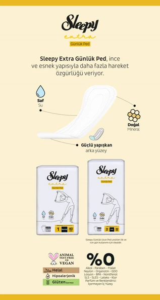 Sleepy Extra Günlük Ped Uzun 576 Adet Standart Pk (18PK*32) - 7