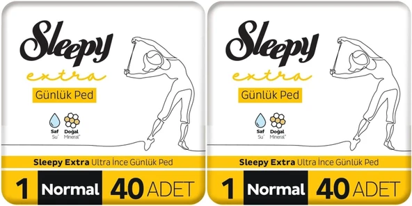Sleepy Extra Günlük Ped Normal 80 Adet Mega Pk (2PK*40)