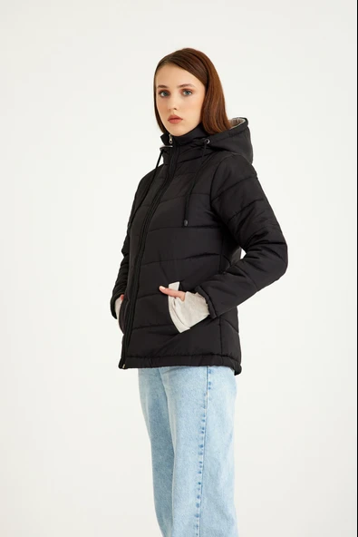 Günlük Su Geçirmez Kışlık Şişme Kadın Mont - 3