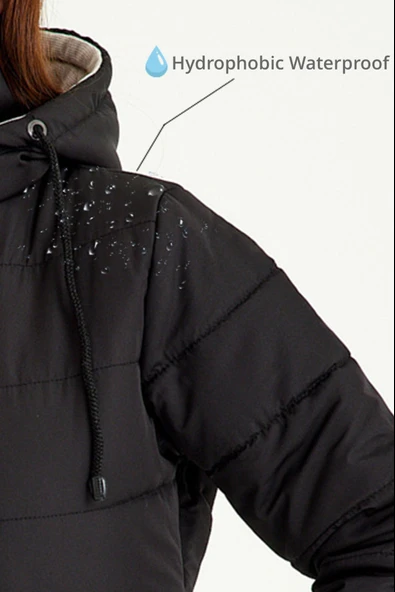 Günlük Su Geçirmez Kışlık Şişme Kadın Mont - 6