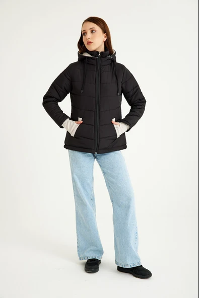 Günlük Su Geçirmez Kışlık Şişme Kadın Mont ürün görseli