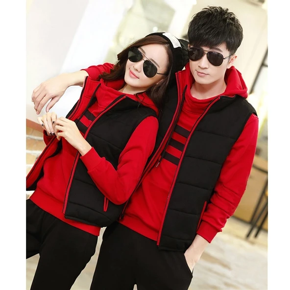 Günlük Kışlık Sevgili Eşofman Tekli Kadın Takım - 4