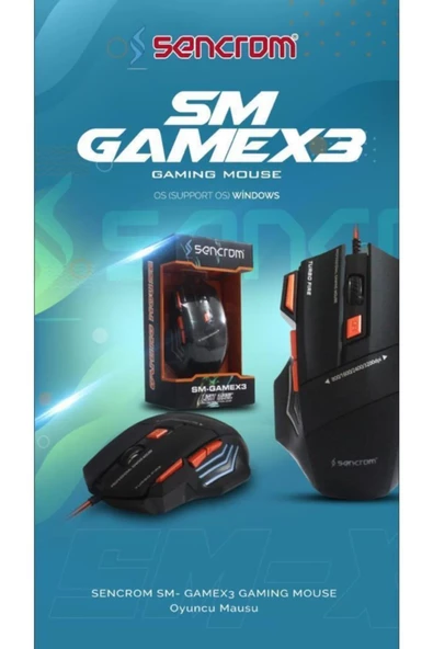 Sencrom SM-Gamex3 Light Magic Oyuncu Mouse