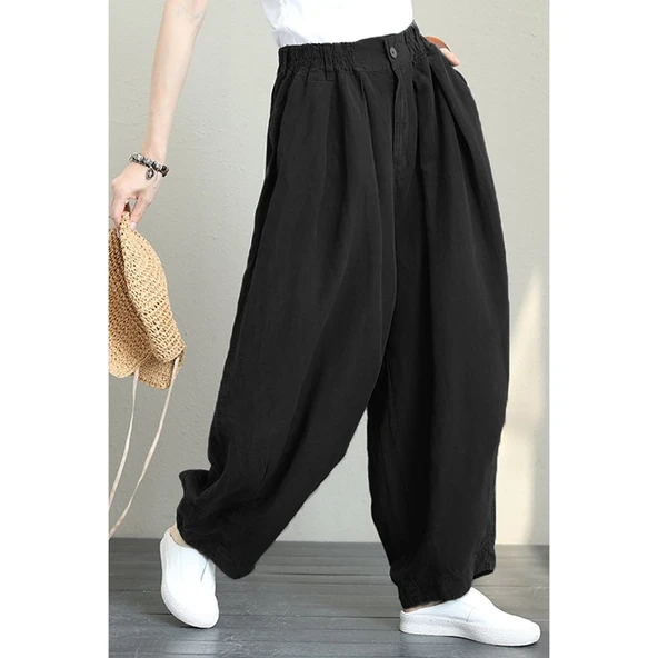 Yazlık Günlük Şalvar Kadın Pantolon - 3