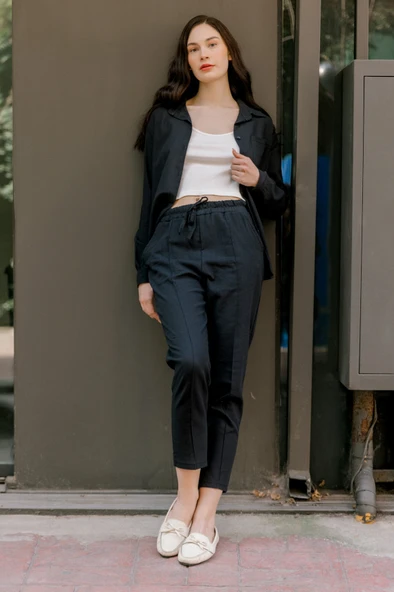 Keten Günlük İkili Takım Elbise Pantolon Gömlek - 2