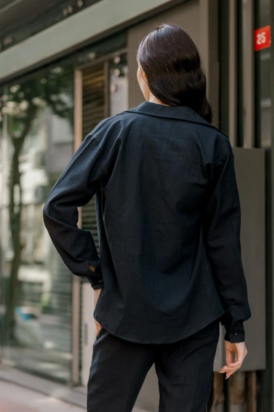 Keten Günlük İkili Takım Elbise Pantolon Gömlek - 6