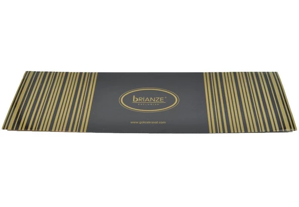 Brianze Siyah Gri Taç Desenli Kravat - Resim 3