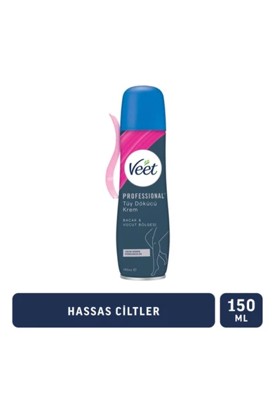 Veet Professional Hassas Ciltler İçin Tüy Dökücü Sprey Krem 150 Ml 8690570554731