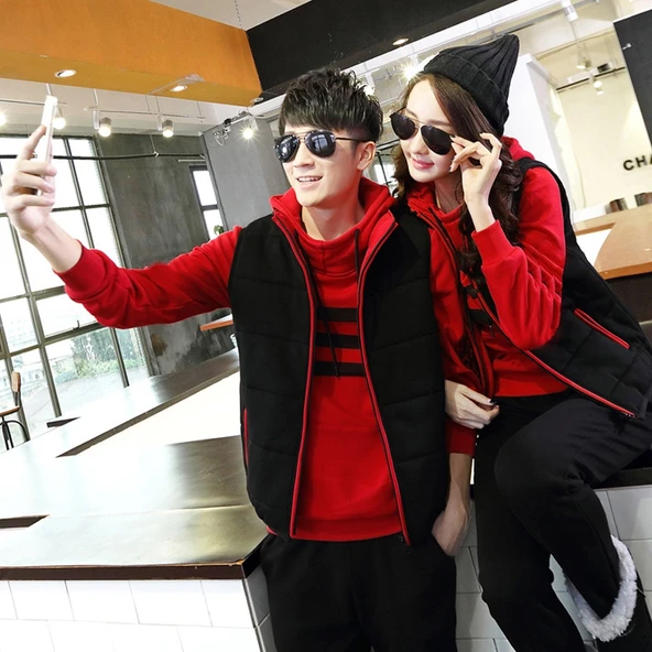 Günlük Kışlık Sevgili Eşofman Tekli Kadın Takım - 8