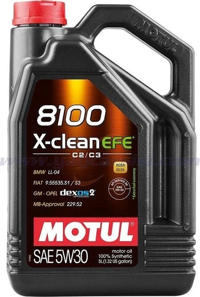 Motul 8100 X-Clean Efe 5W-30 5 Litre Motor Yağ