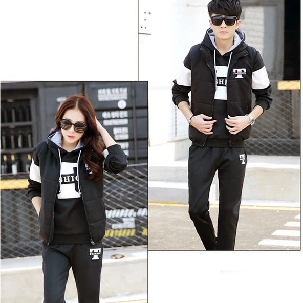 Günlük Kışlık Sevgili Eşofman Tekli Kadın Takım