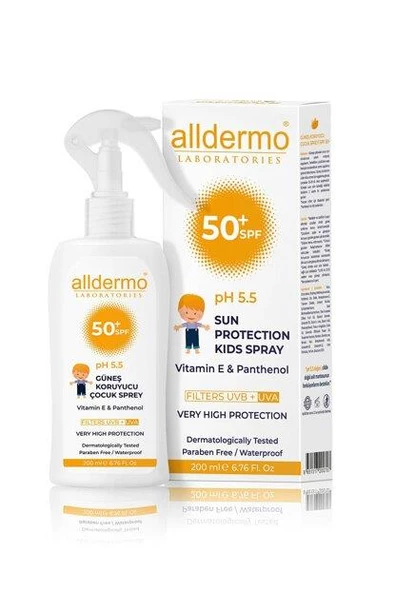 Alldermo Güneş Koruyucu Çocuk Spreyi 50+ SPF 200 ml - 1