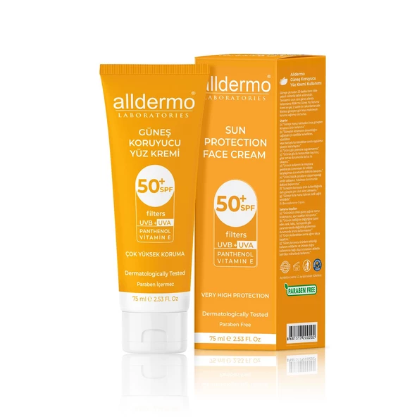 Alldermo  Güneş Koruyucu Yüz Kremi SPF 50+ 75 ml - 1