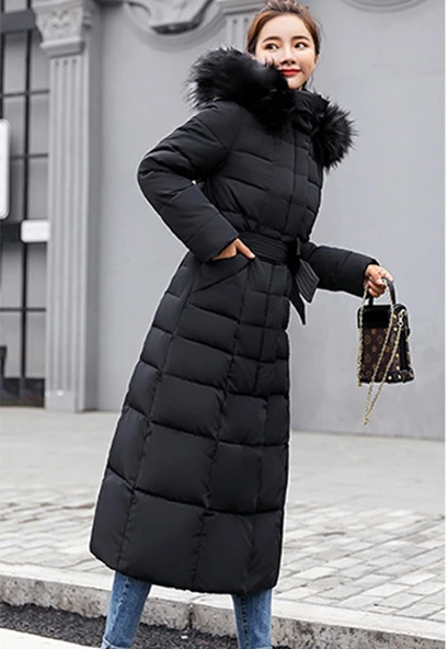 Günlük Kışlık Tam Boy Şişme Kadın Mont - Resim 4