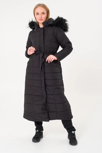 Günlük Kışlık Tam Boy Şişme Kadın Mont - 4