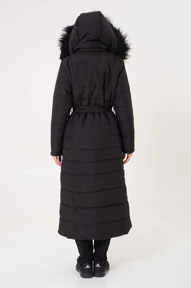 Günlük Kışlık Tam Boy Şişme Kadın Mont - 3