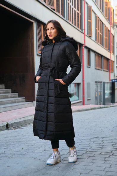 Günlük Kışlık Tam Boy Şişme Kadın Mont ürün görseli