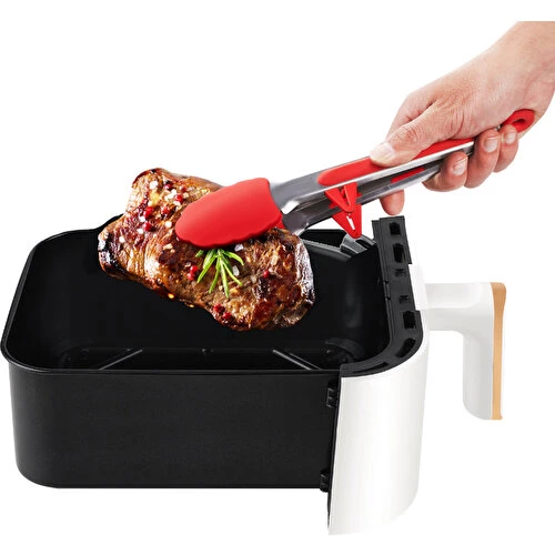 Yui M45 8 Litre (4+4) Seramik Çift Hazneli Smart Airfryer Fritöz Beyaz - 5