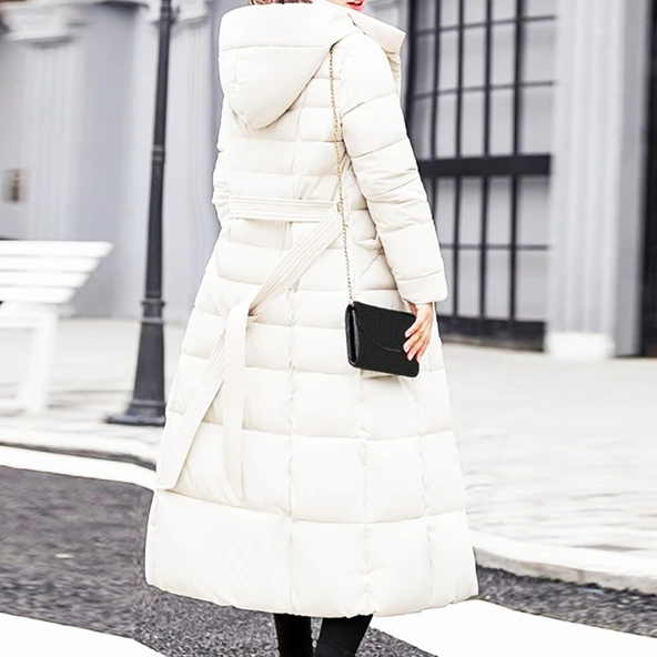 Günlük Kışlık Tam Boy Şişme Kadın Mont - 3